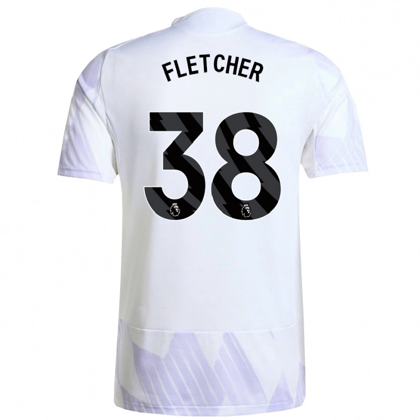 Danxen Kobiety Jack Fletcher #38 Biało-Fioletowo-Fioletowy Wyjazdowa Koszulka 2025/26 Koszulki Klubowe