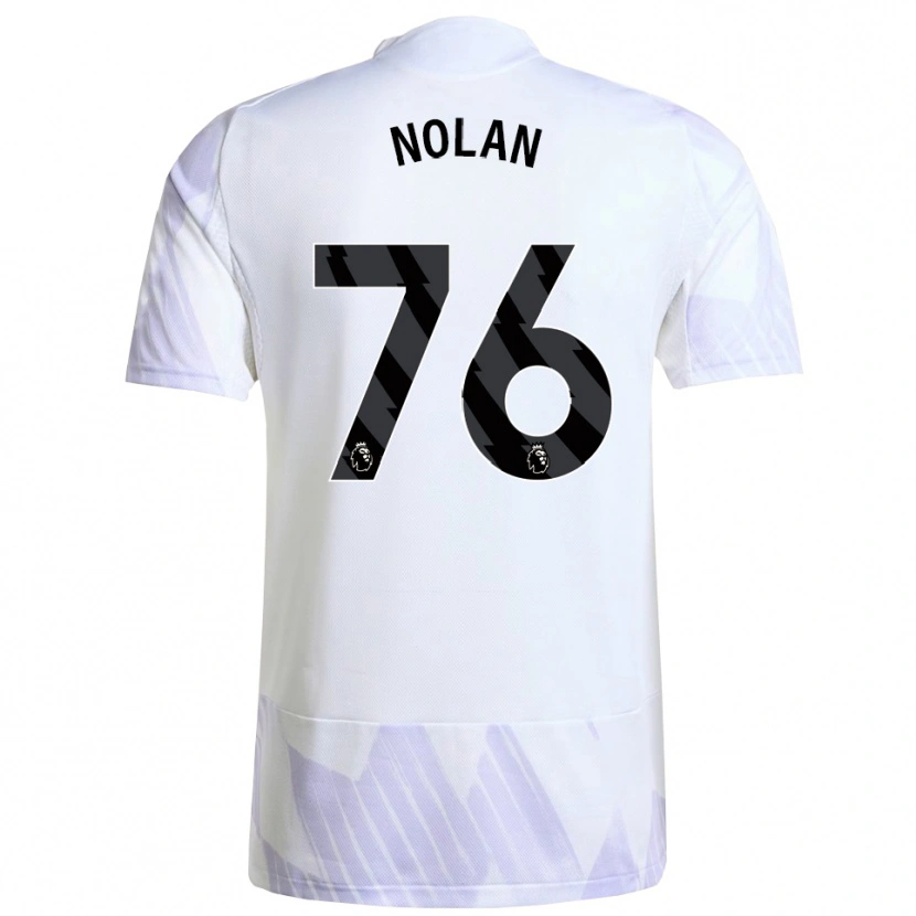 Danxen Kobiety James Nolan #76 Biało-Fioletowo-Fioletowy Wyjazdowa Koszulka 2025/26 Koszulki Klubowe