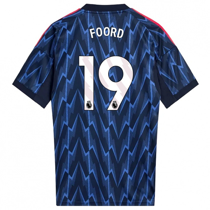 Danxen Kobiety Caitlin Foord #19 Granatowo-Czerwony Wyjazdowa Koszulka 2025/26 Koszulki Klubowe