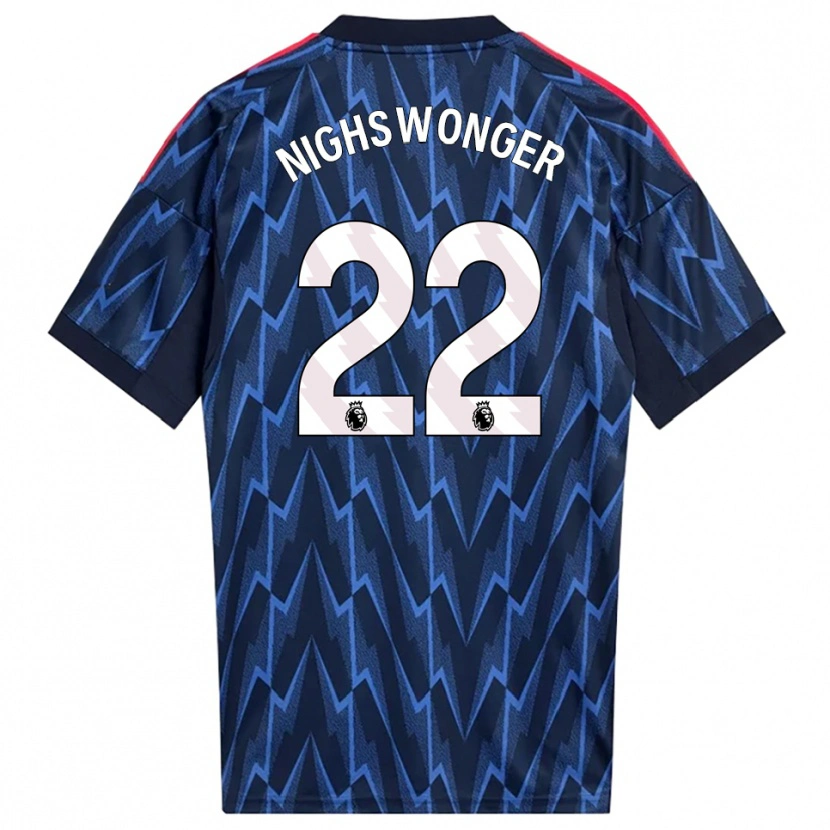 Danxen Kobiety Jenna Nighswonger #22 Granatowo-Czerwony Wyjazdowa Koszulka 2025/26 Koszulki Klubowe