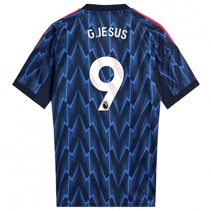 Danxen Kobiety Gabriel Jesus #9 Granatowo-Czerwony Wyjazdowa Koszulka 2025/26 Koszulki Klubowe
