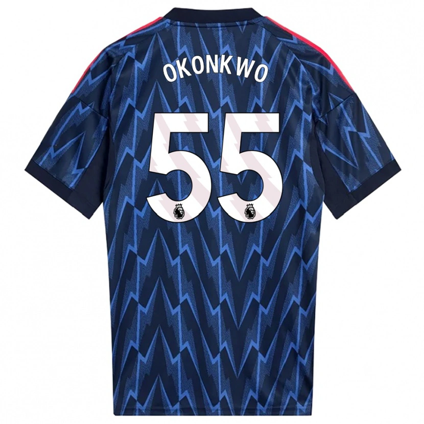 Danxen Kobiety Brian Okonkwo #55 Granatowo-Czerwony Wyjazdowa Koszulka 2025/26 Koszulki Klubowe