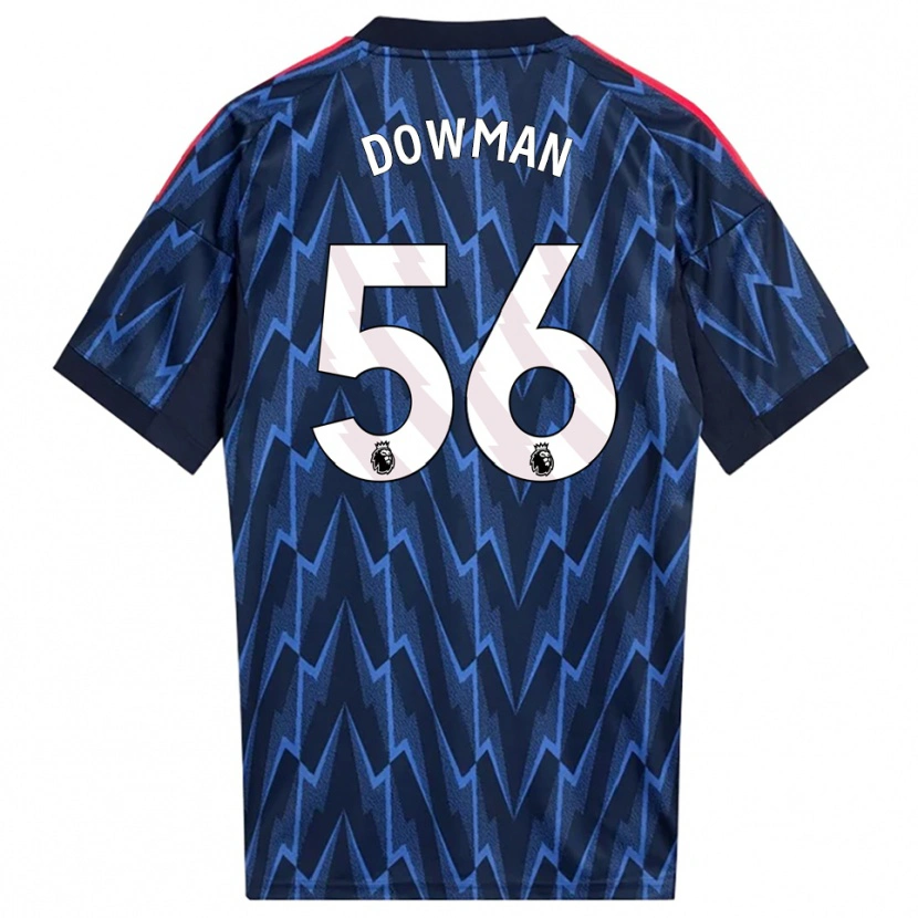 Danxen Kobiety Max Dowman #56 Granatowo-Czerwony Wyjazdowa Koszulka 2025/26 Koszulki Klubowe