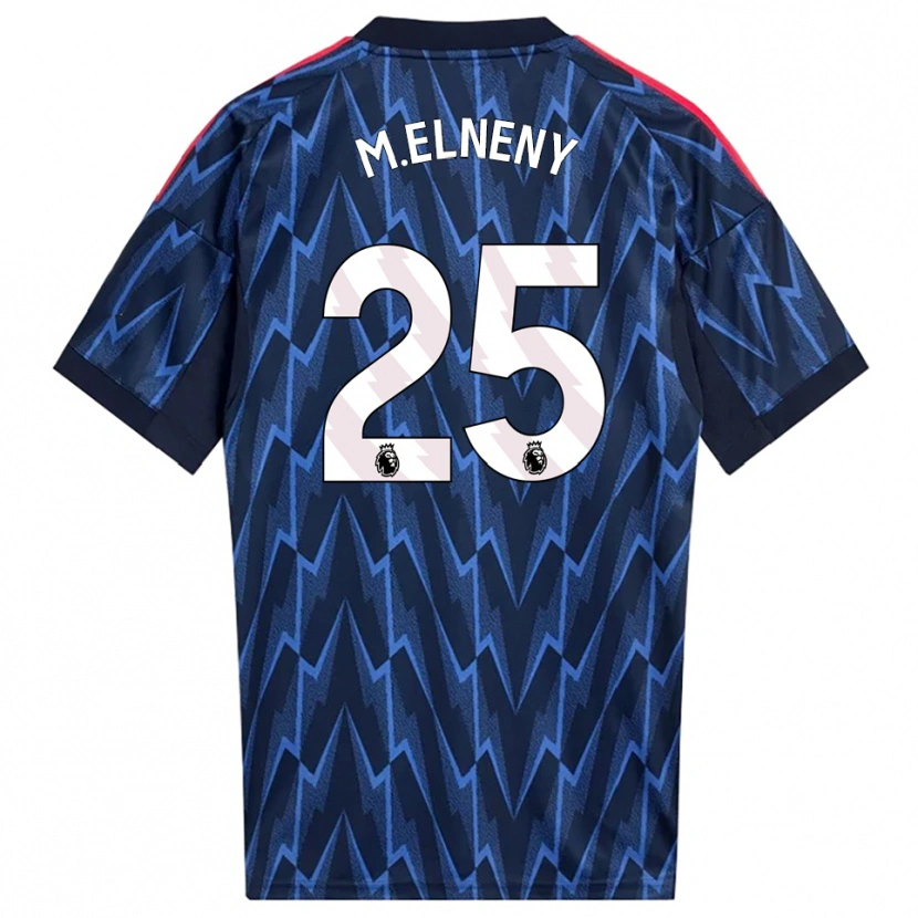 Danxen Kobiety Mohamed Elneny #25 Granatowo-Czerwony Wyjazdowa Koszulka 2025/26 Koszulki Klubowe