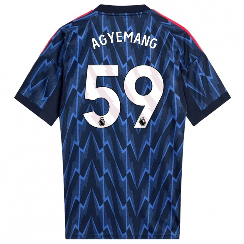 Danxen Kobiety Michelle Agyemang #59 Granatowo-Czerwony Wyjazdowa Koszulka 2025/26 Koszulki Klubowe