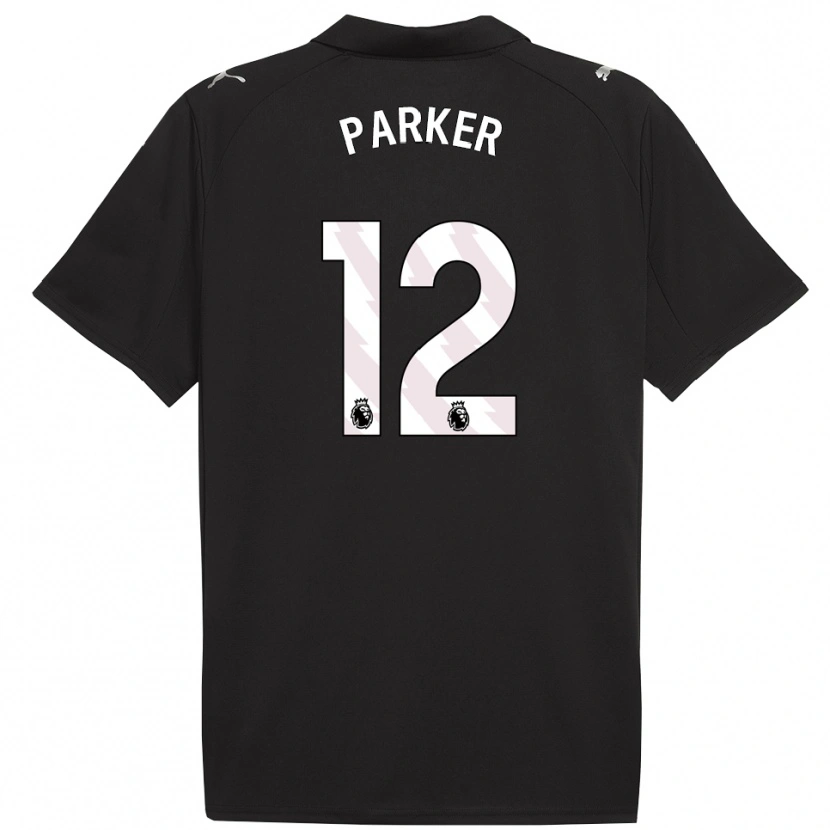 Danxen Kobiety Xavier Parker #12 Czarno-Biały Wyjazdowa Koszulka 2025/26 Koszulki Klubowe