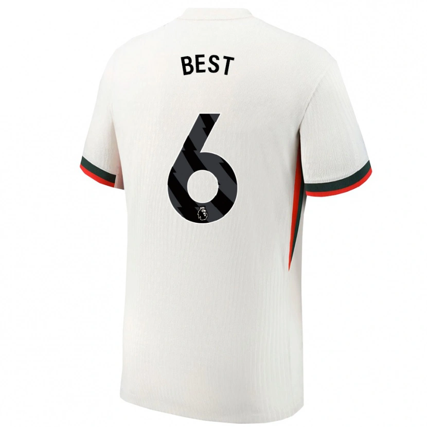 Danxen Kobiety Kian Best #6 Biało-Zielony Wyjazdowa Koszulka 2025/26 Koszulki Klubowe