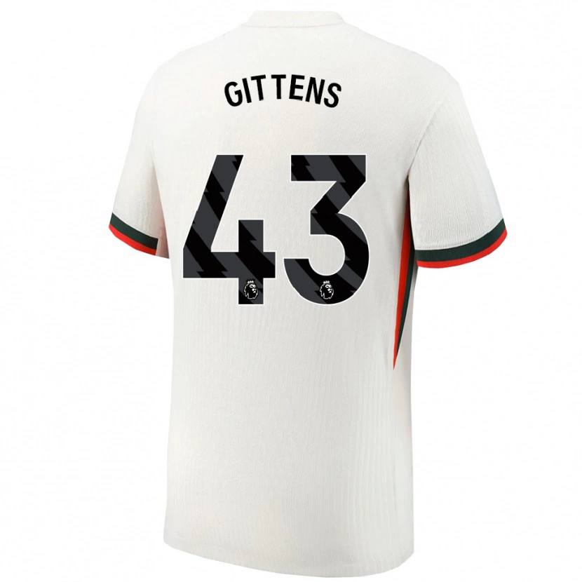 Danxen Kobiety Jamie Gittens #43 Biało-Zielony Wyjazdowa Koszulka 2025/26 Koszulki Klubowe
