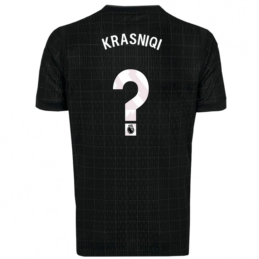 Danxen Kobiety Elliot Krasniqi #0 Czarno-Szary Wyjazdowa Koszulka 2025/26 Koszulki Klubowe