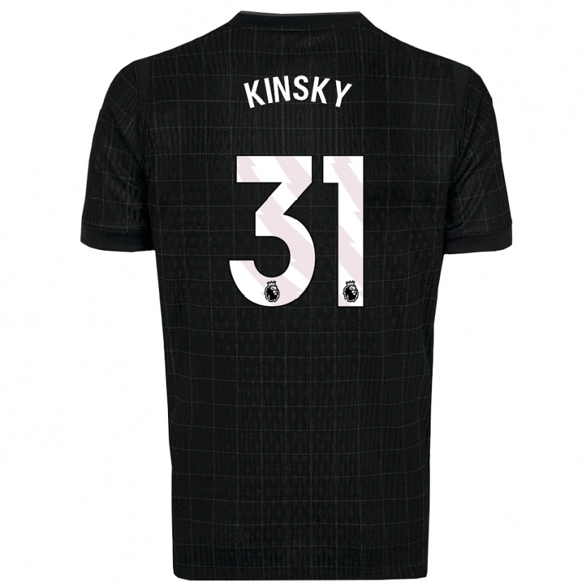Danxen Kobiety Antonín Kinský #31 Czarno-Szary Wyjazdowa Koszulka 2025/26 Koszulki Klubowe