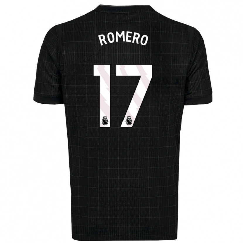 Danxen Kobiety Cristian Romero #17 Czarno-Szary Wyjazdowa Koszulka 2025/26 Koszulki Klubowe