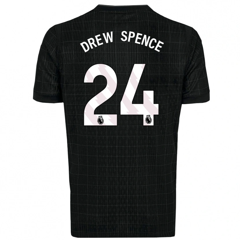 Danxen Kobiety Drew Spence #24 Czarno-Szary Wyjazdowa Koszulka 2025/26 Koszulki Klubowe