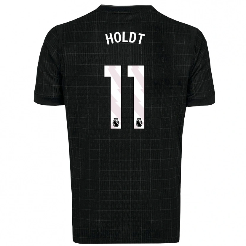 Danxen Kobiety Olivia Holdt #11 Czarno-Szary Wyjazdowa Koszulka 2025/26 Koszulki Klubowe