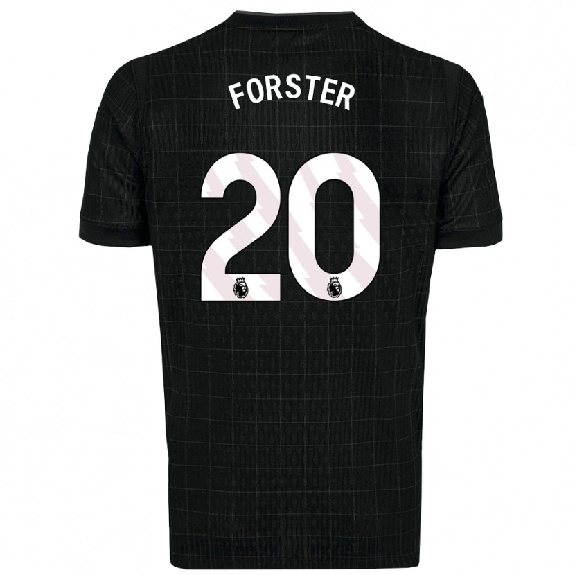 Danxen Kobiety Fraser Forster #20 Czarno-Szary Wyjazdowa Koszulka 2025/26 Koszulki Klubowe