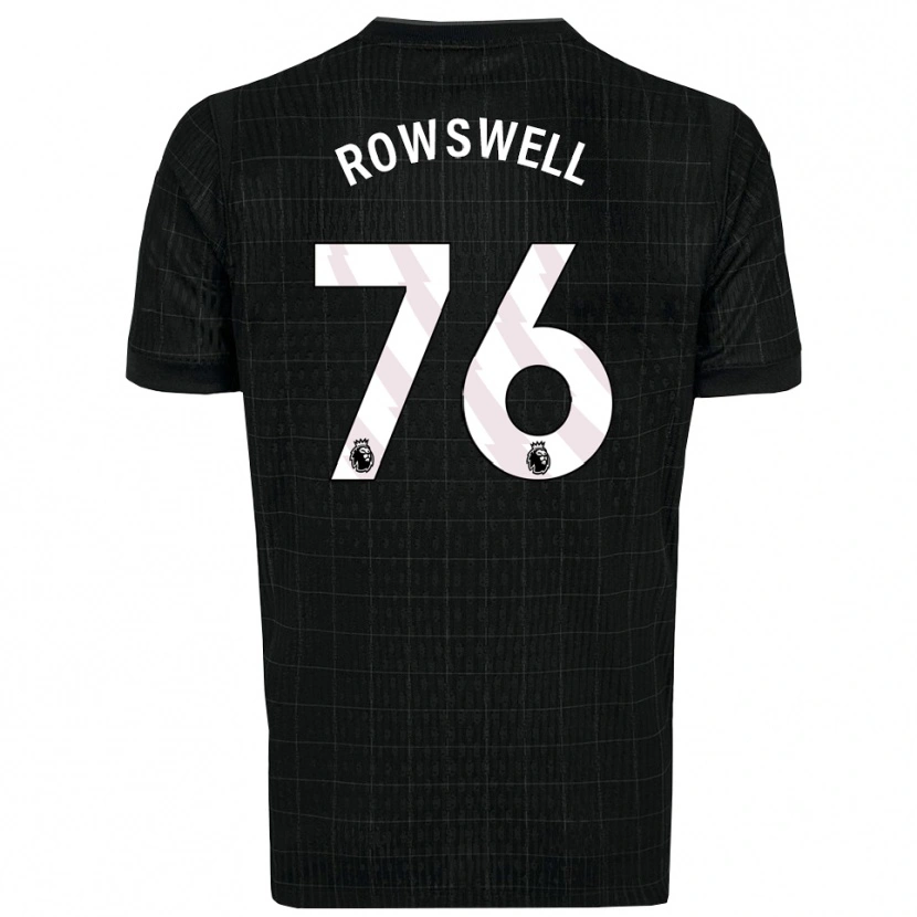 Danxen Kobiety James Rowswell #76 Czarno-Szary Wyjazdowa Koszulka 2025/26 Koszulki Klubowe