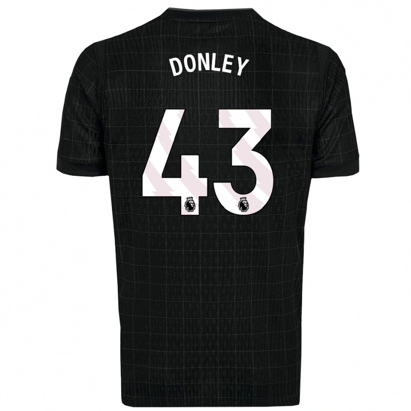 Danxen Kobiety Jamie Donley #43 Czarno-Szary Wyjazdowa Koszulka 2025/26 Koszulki Klubowe