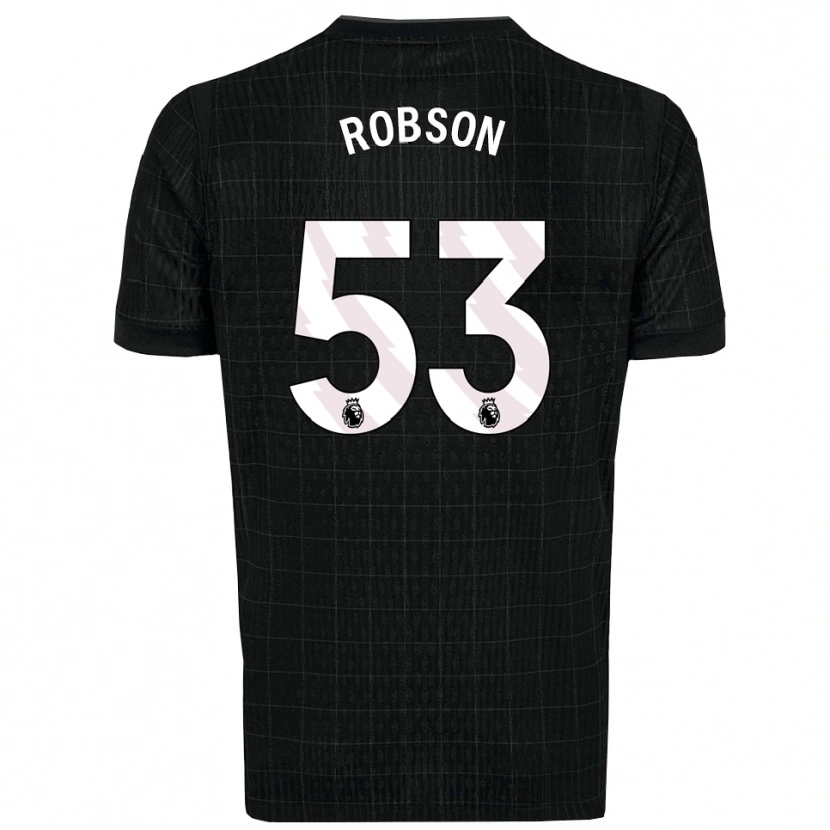 Danxen Kobiety Max Robson #53 Czarno-Szary Wyjazdowa Koszulka 2025/26 Koszulki Klubowe