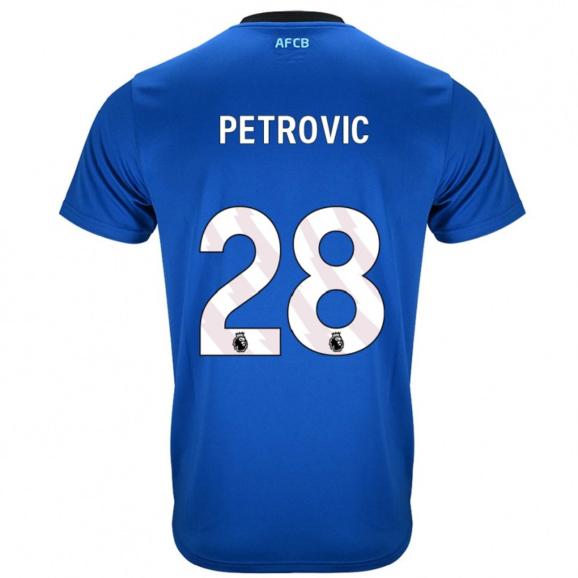 Danxen Kobiety Djordje Petrovic #28 Niebiesko-Czarny Wyjazdowa Koszulka 2025/26 Koszulki Klubowe