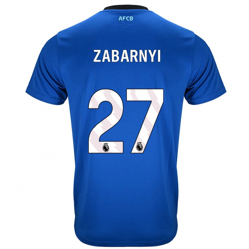 Danxen Kobiety Ilya Zabarnyi #27 Niebiesko-Czarny Wyjazdowa Koszulka 2025/26 Koszulki Klubowe