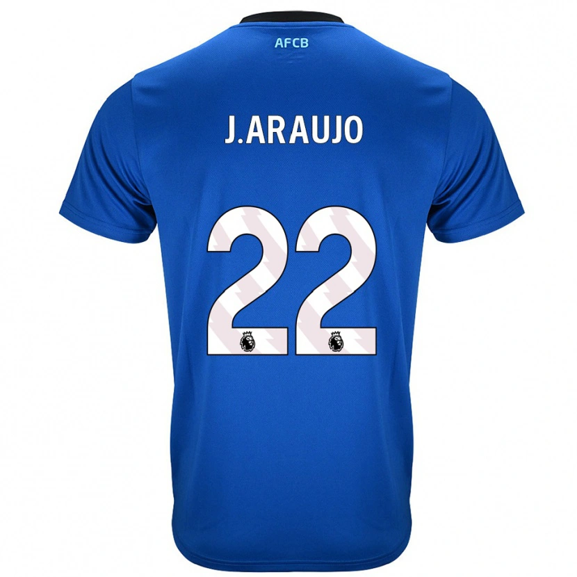 Danxen Kobiety Julián Araujo #22 Niebiesko-Czarny Wyjazdowa Koszulka 2025/26 Koszulki Klubowe