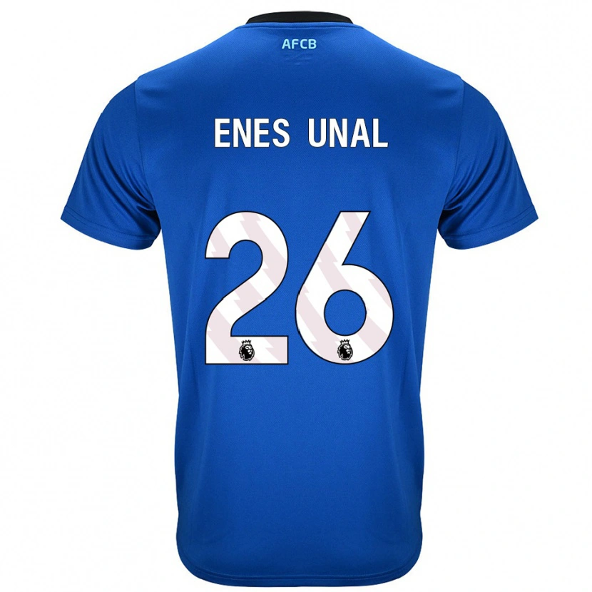Danxen Kobiety Enes Ünal #26 Niebiesko-Czarny Wyjazdowa Koszulka 2025/26 Koszulki Klubowe