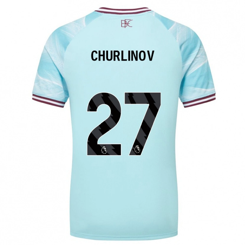 Danxen Kobiety Darko Churlinov #27 Błękitno-Burgundowy Wyjazdowa Koszulka 2025/26 Koszulki Klubowe