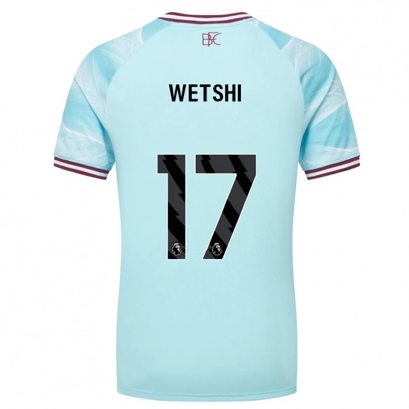 Danxen Kobiety Benji Wetshi #17 Błękitno-Burgundowy Wyjazdowa Koszulka 2025/26 Koszulki Klubowe