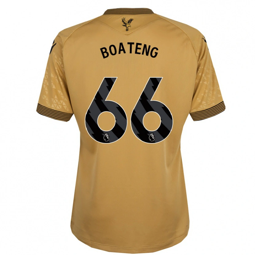 Danxen Kobiety David Boateng #66 Złoto-Czarny Wyjazdowa Koszulka 2025/26 Koszulki Klubowe