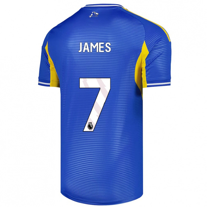 Danxen Kobiety Daniel James #7 Niebiesko-Żółty Wyjazdowa Koszulka 2025/26 Koszulki Klubowe