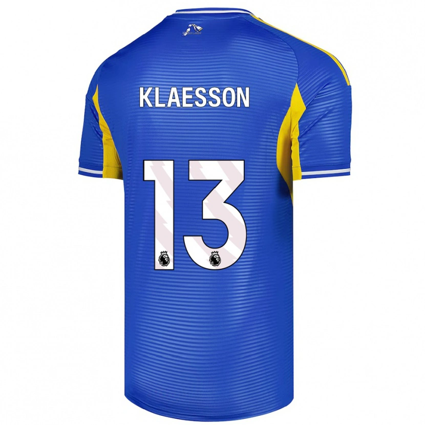 Danxen Kobiety Kristoffer Klaesson #13 Niebiesko-Żółty Wyjazdowa Koszulka 2025/26 Koszulki Klubowe