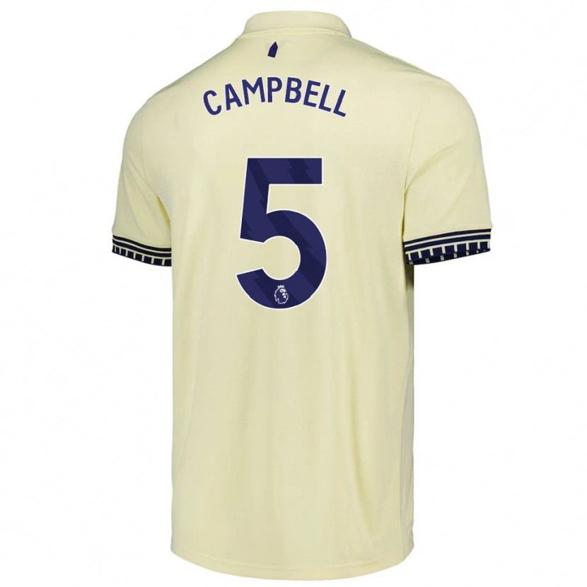 Danxen Kobiety Elijah Campbell #5 Złamana Biel Czarny Wyjazdowa Koszulka 2025/26 Koszulki Klubowe