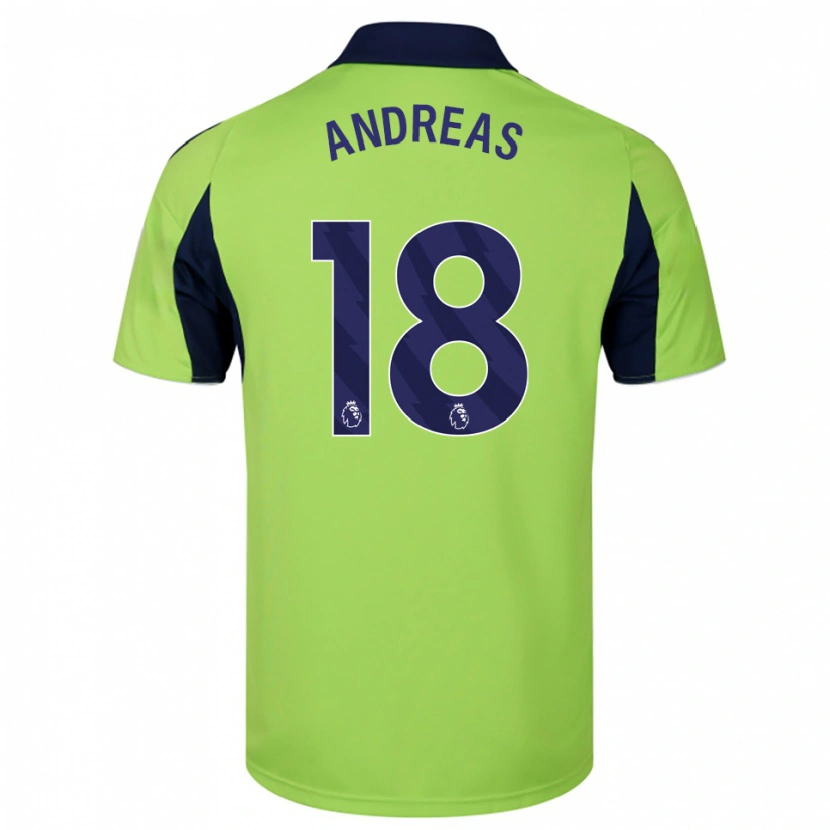 Danxen Kobiety Andreas Pereira #18 Zielono-Granatowo-Biały Wyjazdowa Koszulka 2025/26 Koszulki Klubowe