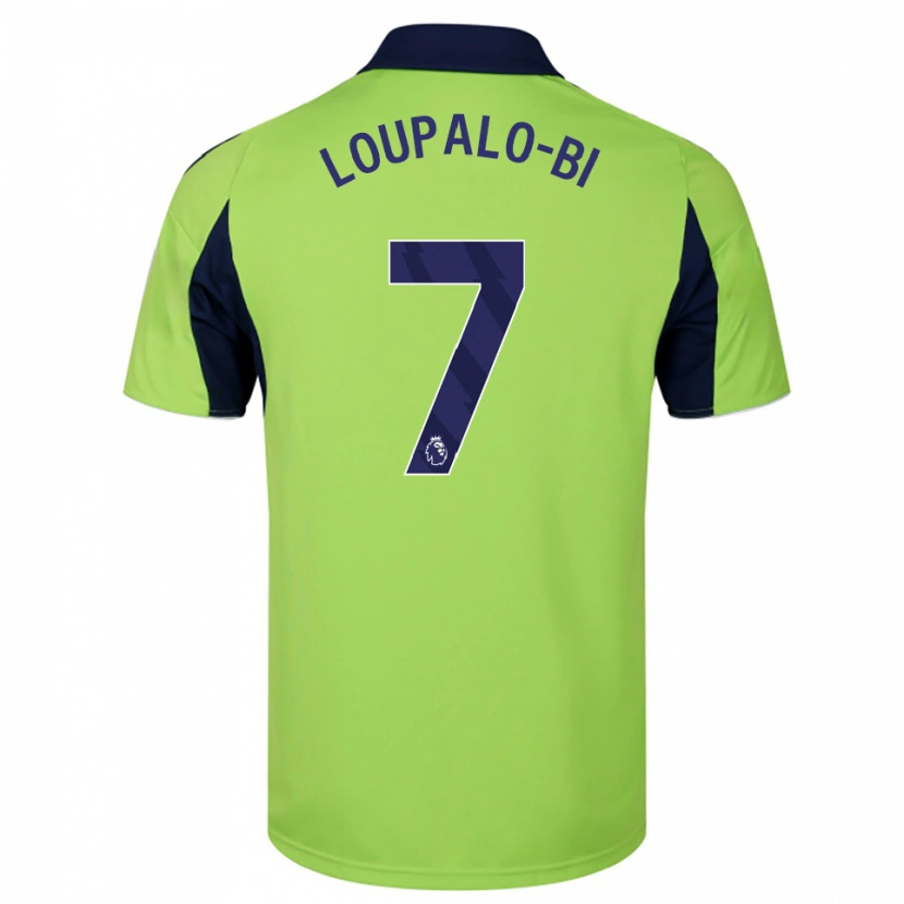 Danxen Kobiety Aaron Loupalo-Bi #7 Zielono-Granatowo-Biały Wyjazdowa Koszulka 2025/26 Koszulki Klubowe
