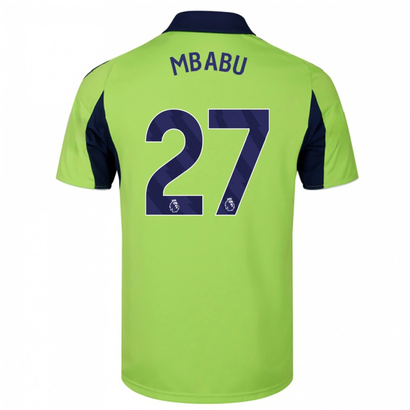 Danxen Kobiety Kevin Mbabu #27 Zielono-Granatowo-Biały Wyjazdowa Koszulka 2025/26 Koszulki Klubowe