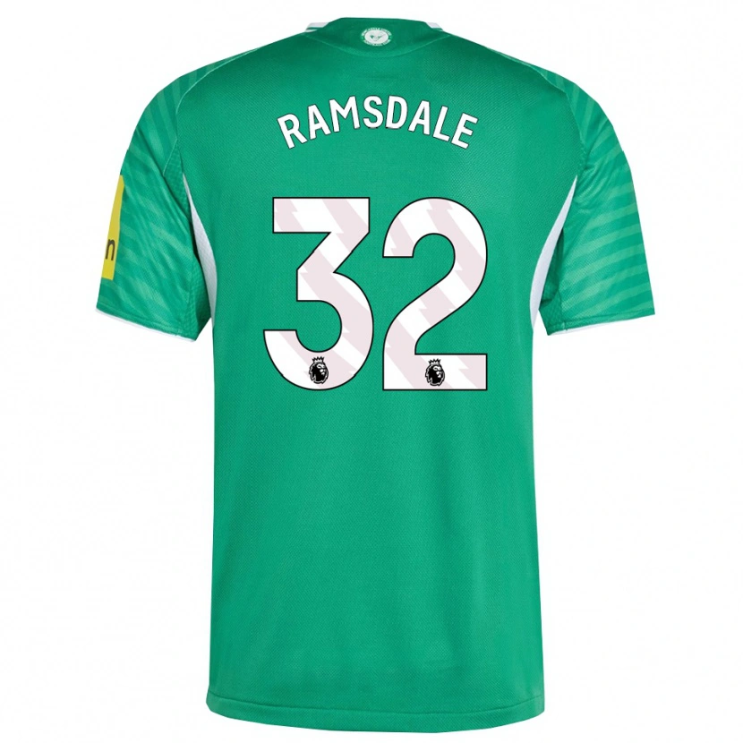 Danxen Kobiety Aaron Ramsdale #32 Zielono-Biały Wyjazdowa Koszulka 2025/26 Koszulki Klubowe