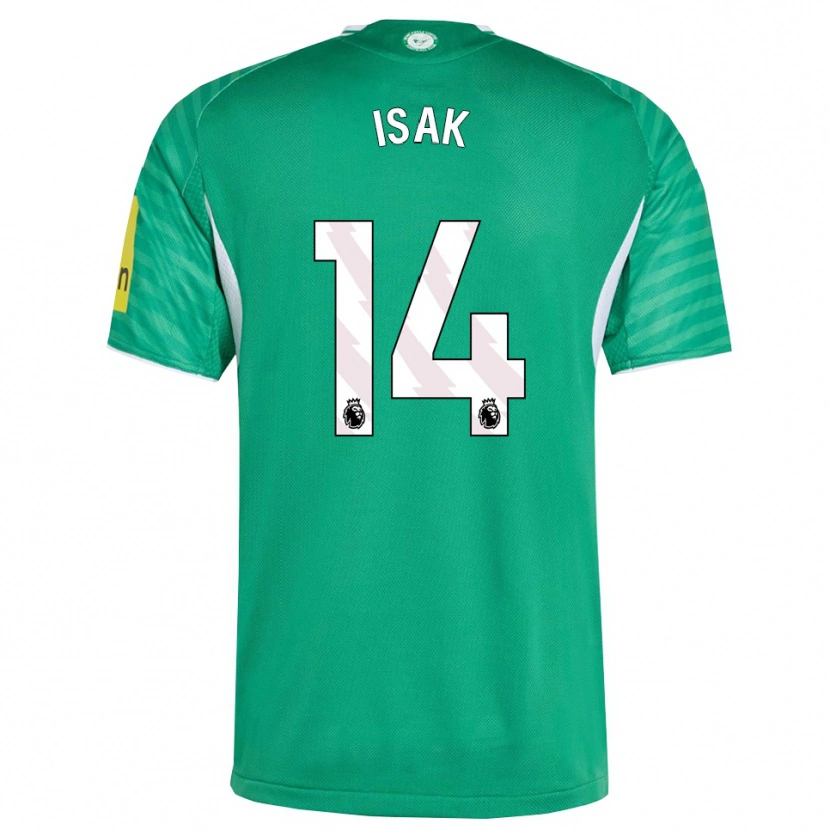Danxen Kobiety Alexander Isak #14 Zielono-Biały Wyjazdowa Koszulka 2025/26 Koszulki Klubowe