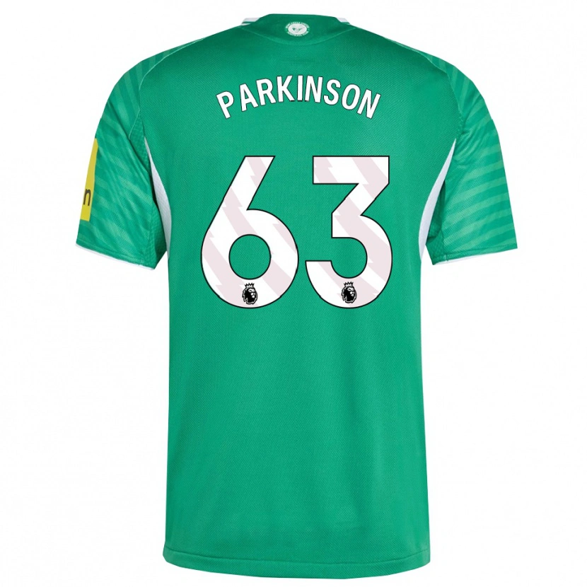 Danxen Kobiety Ben Parkinson #63 Zielono-Biały Wyjazdowa Koszulka 2025/26 Koszulki Klubowe