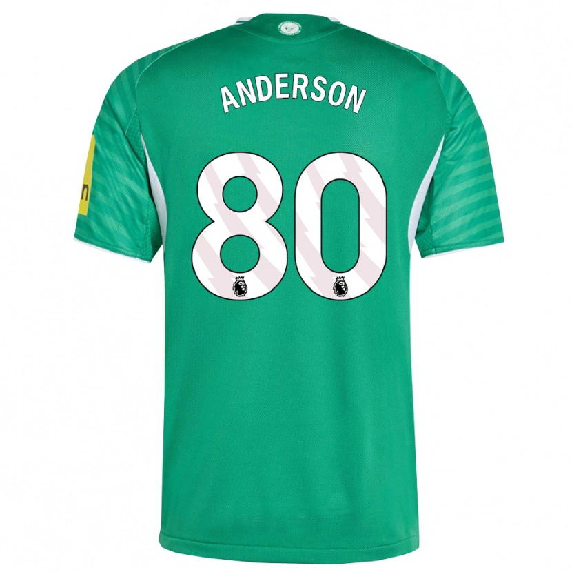 Danxen Kobiety Will Anderson #80 Zielono-Biały Wyjazdowa Koszulka 2025/26 Koszulki Klubowe