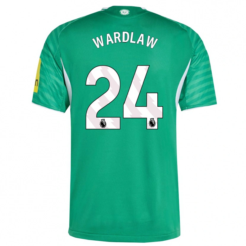 Danxen Kobiety Charlotte Wardlaw #24 Zielono-Biały Wyjazdowa Koszulka 2025/26 Koszulki Klubowe
