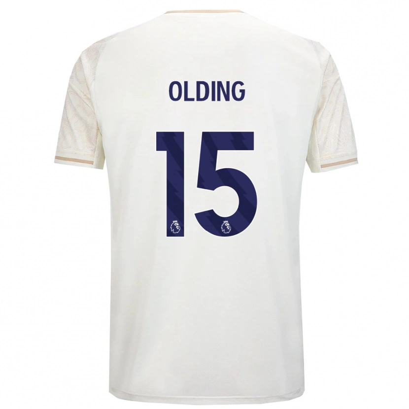 Danxen Kobiety Hollie Olding #15 Złamana Biel Czarny Wyjazdowa Koszulka 2025/26 Koszulki Klubowe