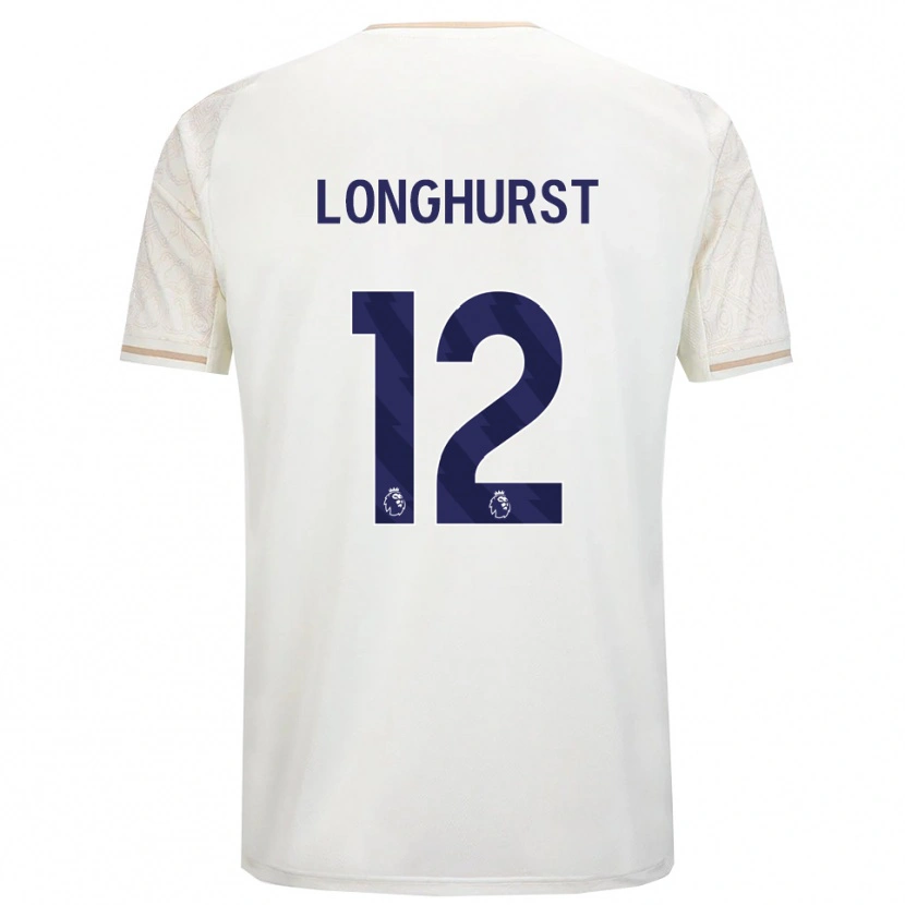 Danxen Kobiety Kate Longhurst #12 Złamana Biel Czarny Wyjazdowa Koszulka 2025/26 Koszulki Klubowe