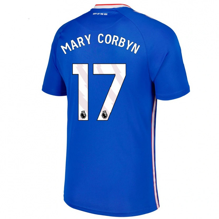 Danxen Kobiety Mary Corbyn #17 Niebiesko-Biały Wyjazdowa Koszulka 2025/26 Koszulki Klubowe