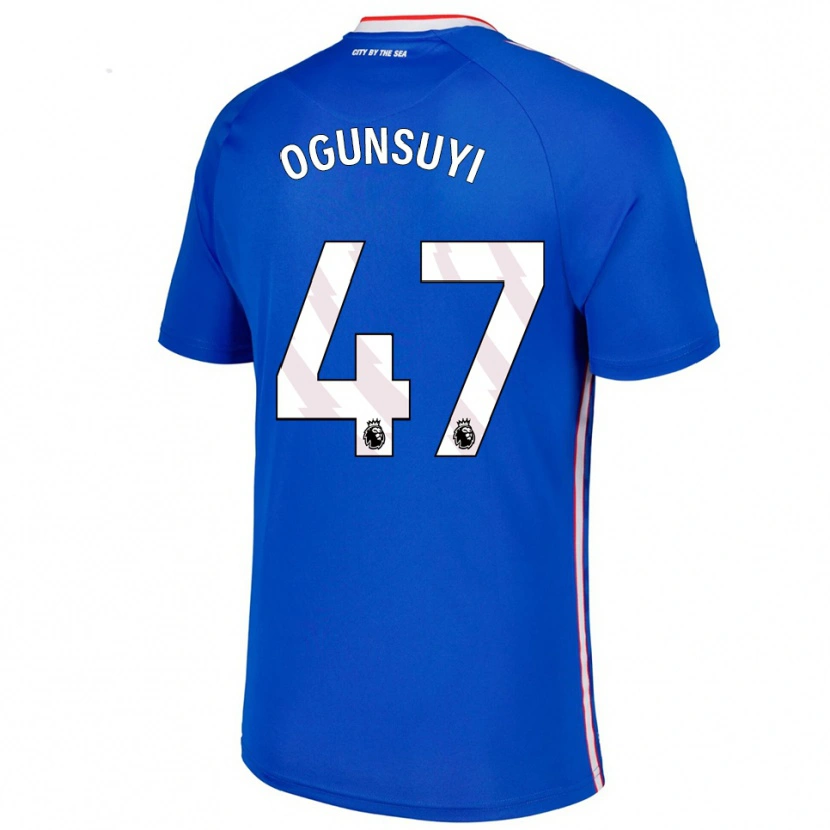 Danxen Kobiety Trey Samuel-Ogunsuyi #47 Niebiesko-Biały Wyjazdowa Koszulka 2025/26 Koszulki Klubowe