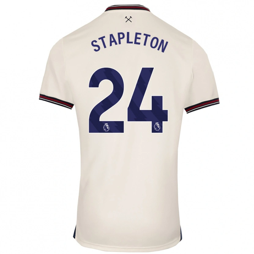 Danxen Kobiety Jessie Stapleton #24 Złamana Biel Wyjazdowa Koszulka 2025/26 Koszulki Klubowe