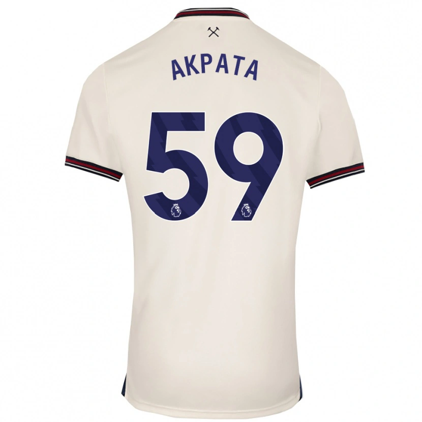Danxen Kobiety Tyron Akpata #59 Złamana Biel Wyjazdowa Koszulka 2025/26 Koszulki Klubowe