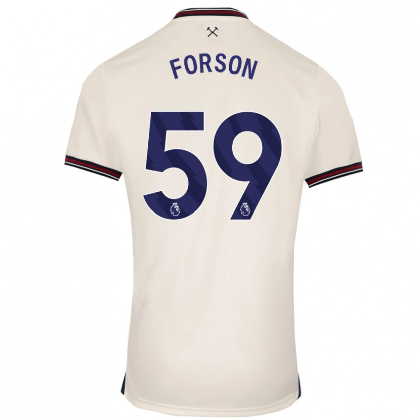 Danxen Kobiety Keenan Forson #59 Złamana Biel Wyjazdowa Koszulka 2025/26 Koszulki Klubowe
