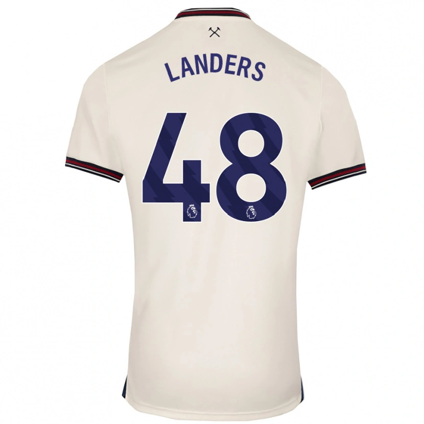 Danxen Kobiety Josh Landers #48 Złamana Biel Wyjazdowa Koszulka 2025/26 Koszulki Klubowe