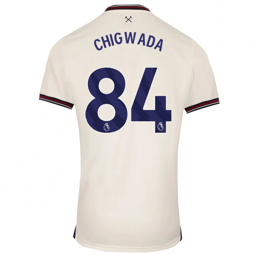 Danxen Kobiety David Chigwada #84 Złamana Biel Wyjazdowa Koszulka 2025/26 Koszulki Klubowe