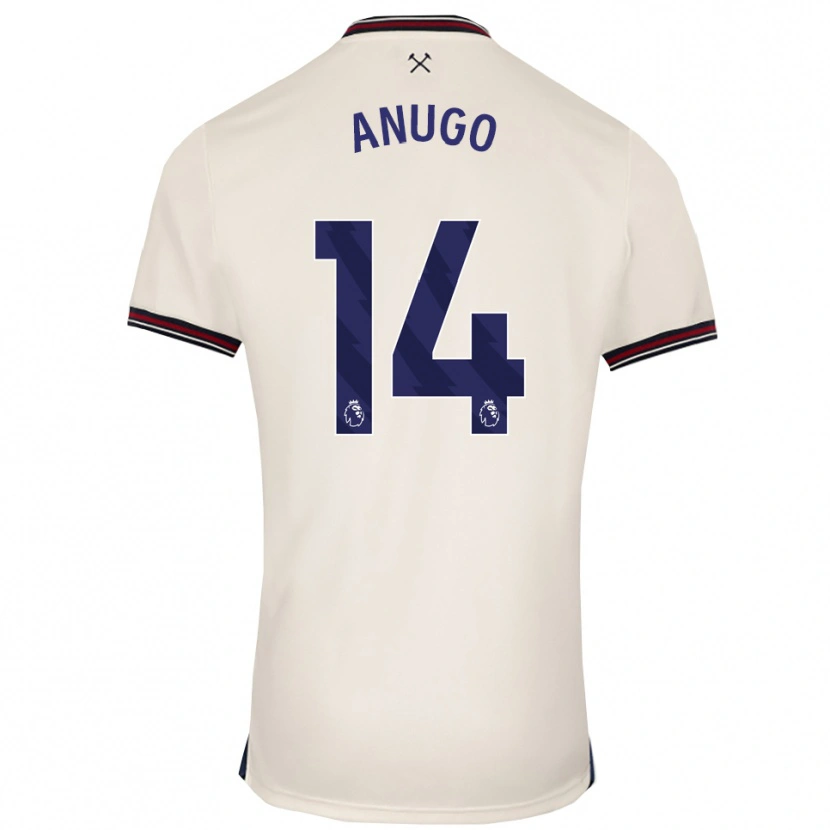 Danxen Kobiety David Anugo #14 Złamana Biel Wyjazdowa Koszulka 2025/26 Koszulki Klubowe