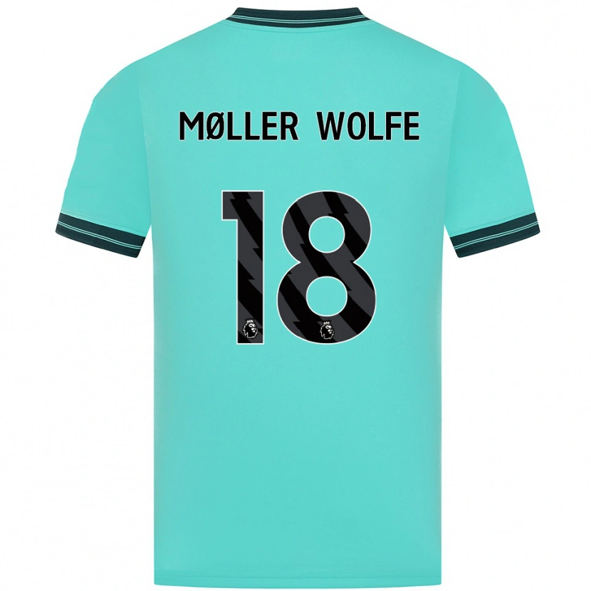 Danxen Kobiety David Møller Wolfe #18 Błękitno-Zielony Wyjazdowa Koszulka 2025/26 Koszulki Klubowe